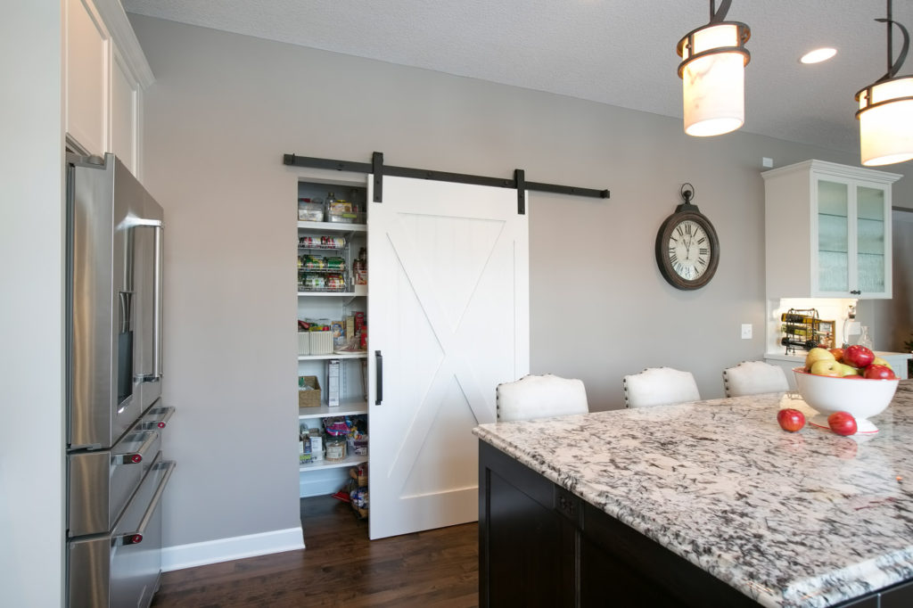 Kitchen pantry barn door.