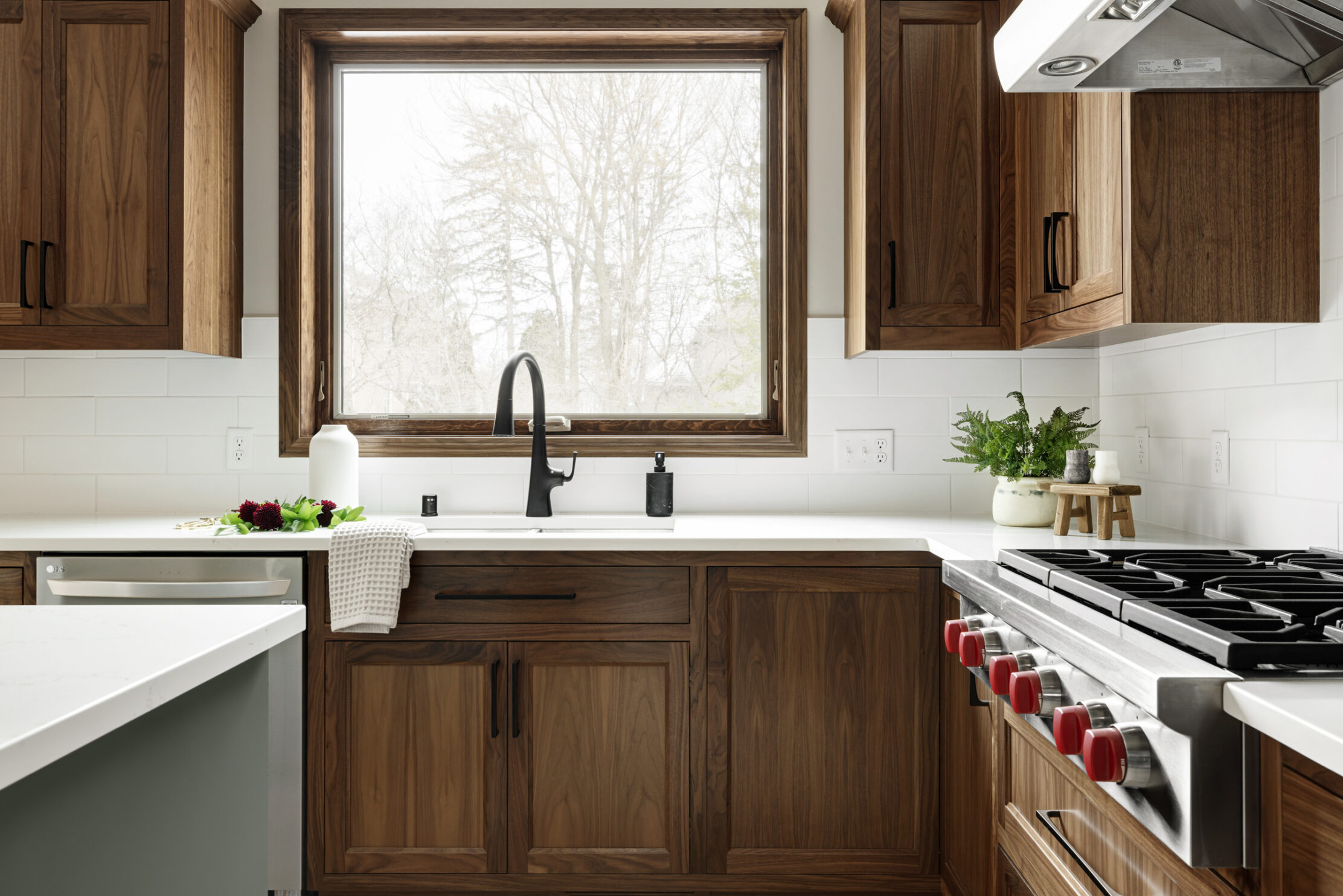 Parade of Homes Remodelers Showcase Kitchen with wooden cabinetry and white countertop