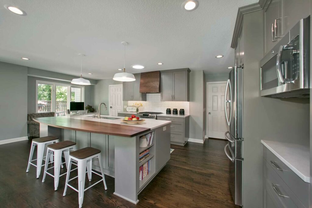 Gray monochromatic kitchen remodel
