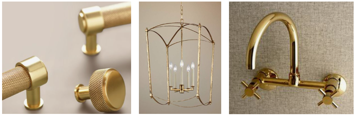 Gold fixtures for the home