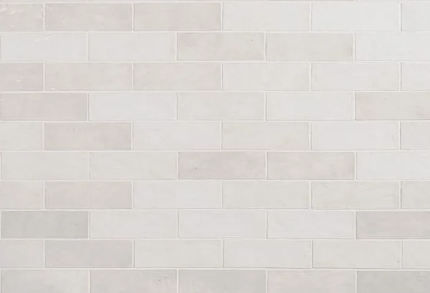 White subway tile with different textures