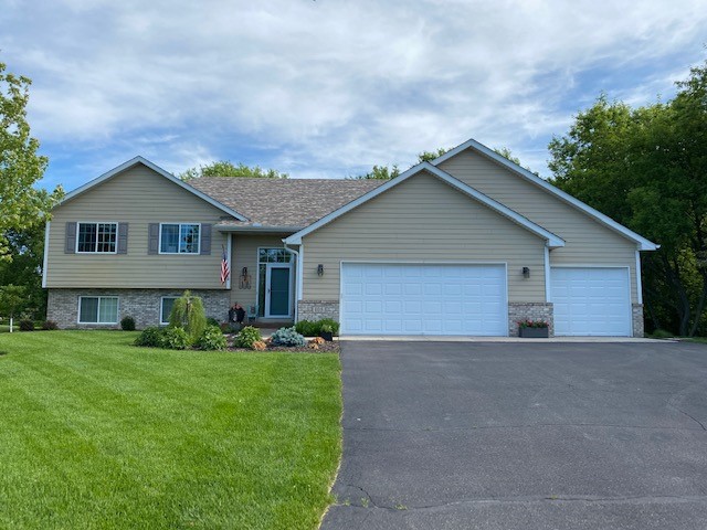 Split level exterior before a remodeling project.