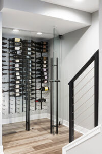 wall mounted wine rack in Eagan, MN remodel