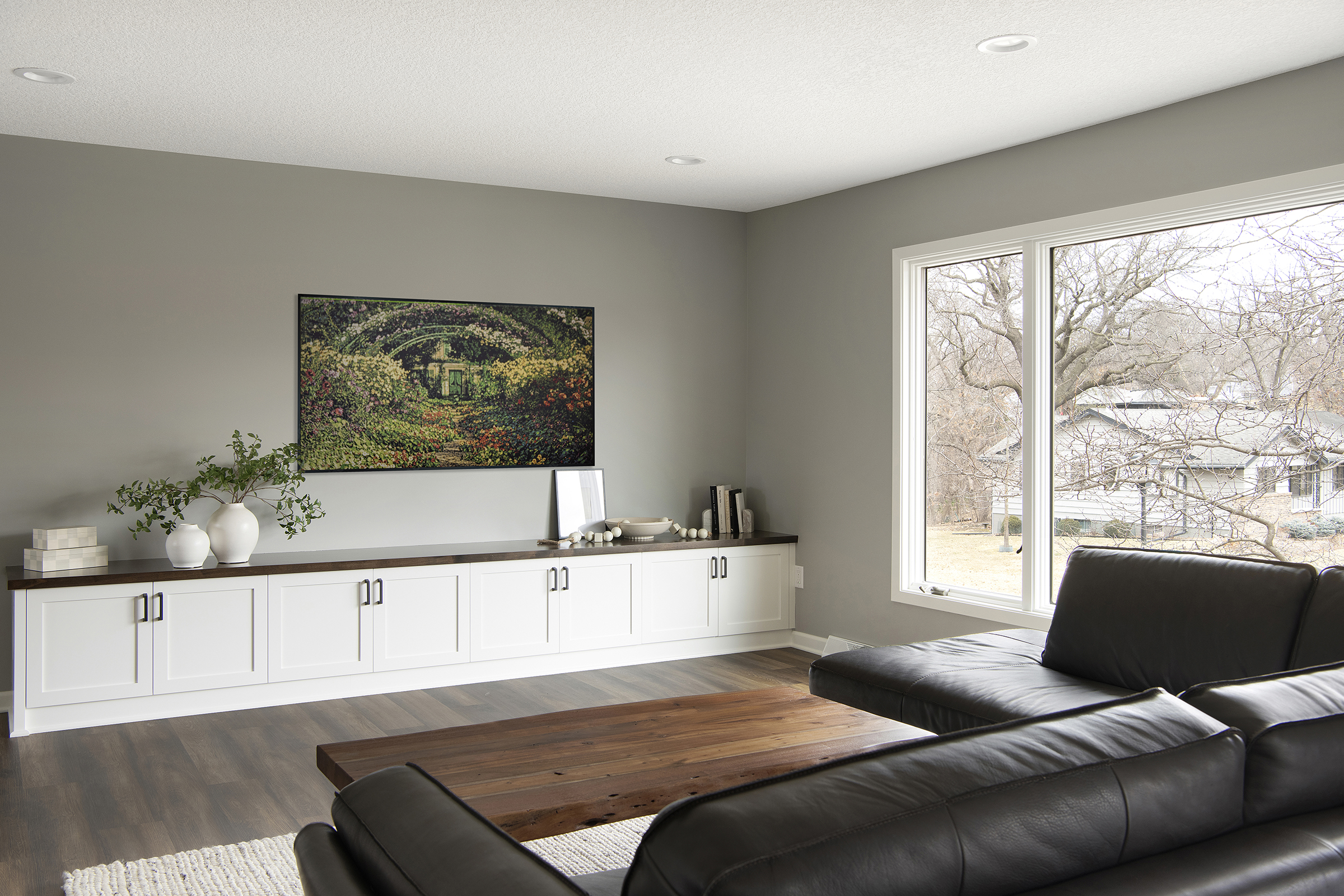 Living room remodeled split level in Apple Valley, Minnesota 